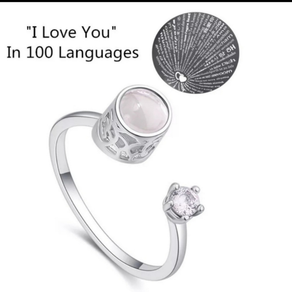 "I Love You" in 100 Languages Ring